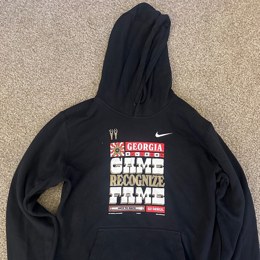 Georgia Back to Back Championship Hoodie (Size Lg)